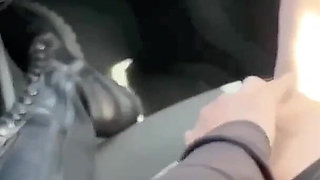 Wife Pays Taxi with a Blowjob. Taxi Driver Ejaculates in the Mouth While the Husband Watches. Wife Flash and Seduce in a Taxi