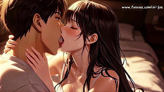 In front of my friend, She actually did such a thing to me.This is just too exciting.. EP-2.AI-generated