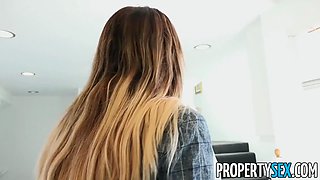 Fake Realtor Gabbie Carter Unbuttons & Seduces Divorced Homeowner with Big Tits Facial