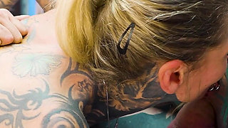 Tattooed Couple Fuck with Big Cocks Merry Gets Inked Foursome