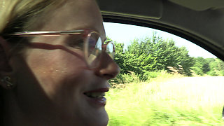 German Driving Naked Car