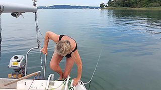 Granny Goes Swimming in a Sexy Swimsuit