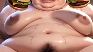 Obese Ugly Slave Covered in Food - Humiliated by Gorgeous Mistresses