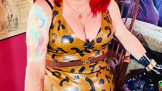 Latex Clad Smoker Tina Snua Smoking A Cigarette In Rubber Gloves & Lots Of Rings