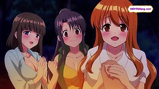 Busty harem campers grind wild and moan in tent until they’re soaked
