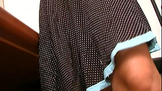 Blonde Secretary in Mask Films an Amateur Porn Video Fingering Her Wet Pussy