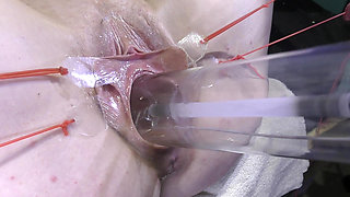 Far Spread Pussy Close up Fucking with Lamp 1000watt