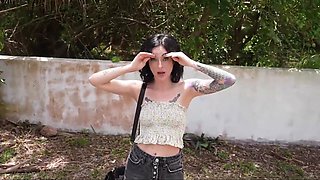 slim teen railed with BBC in the car