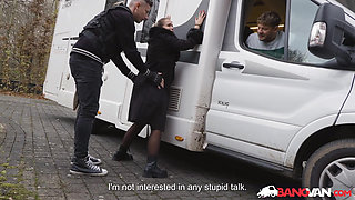 BangVan - Security Breach: Busty Jennifer gets Searched by Well-Hung Security Guard at the Parking Lot