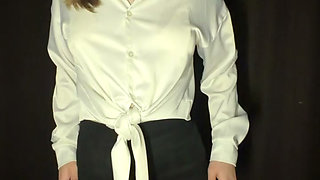 Schoolgirl came after school and decided to jerk off