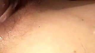 Threesome Japan fuck with hairy pussy and big silicone tits