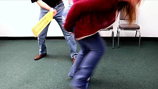 Gangbang with foot fetish spanking pouring wax