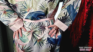 Cheating BBW MILF Stepmom and Wife's Big Huge Heavy Natural Amateur Mature Breasts in Corset Swinging in Your Face