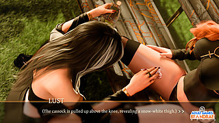 Stepsisters in Sin Gameplay Part 19 - Helga Caught Fingering in Front of the Altar