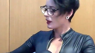 MILF Tattooed in Fetish Tuxedo Session