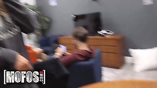 Mofos - Krissy Knight sucks a penis in a dorm room, then keeps tranquil so she does not get caught