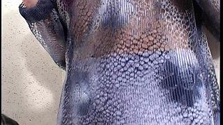 Horny Brunette MILF Fingers and Fucks Herself with Umbrella