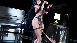 [mmd] Pgr Lamia - Excuse Me with a Belly of Semen and Anal Plug Dancing Squirting