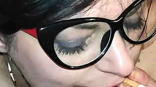 Slut Smoking and Sucking My Fat Cock