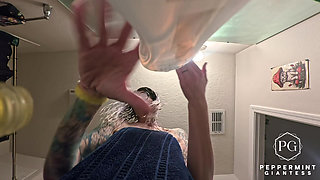 67 Giantess Shower POV Size 16 Feet & Mouth Play Ending