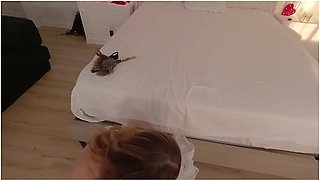 Russian Blonde Maid Rough Sex After Cleaning