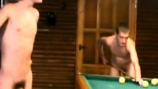 Nude Russian Soldiers Playing Pool