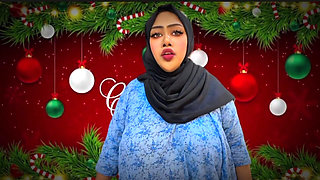 Happy New Year & Christmas Gift for Stepson! Arab Hot Beautiful Stepmom with Huge Boobs & Ass