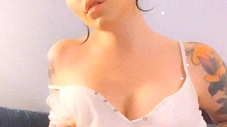 Stacked brunette goes solo toys and masturbation