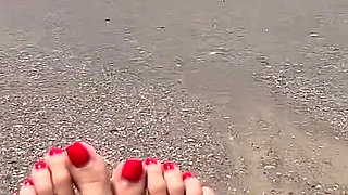 Feet Play on the Seaside