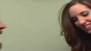 Big ass brunette facialized and fucked by a BBC