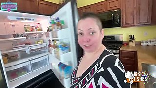 Nikki Sequoia Big Tits BBW Fucked Hard in Kitchen - Hairy Pussy HD