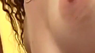 Curly Blonde Babe Fingers Dripping Pussy Outdoors