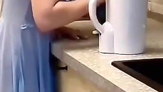 Kitchen Sex, Hardcore Fuck for Perfect Body Babe, Sexy Blonde Cooking Dinner in the Kitchen Gets Fucked Hard Till She Squirts