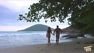 A Hot Retro Scene with a Blonde in a Bikini Taking It up Every Hole