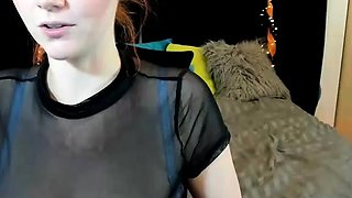 Big boobs camgirl rides her toy on webcam