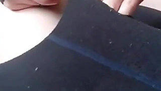 Mistress Works with Her Hands and Torments Her Slave for Half an Hour Until He Cums