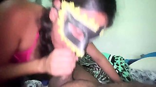Mexican Teen Gives a Deep Blowjob in POV Video