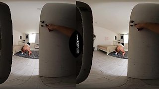 Pussy toying busty high heeled stunner solo pov masturbation