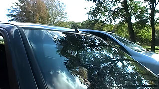 Slut Gets Fucked Hard in Car and Outdoor by Multiple Guys