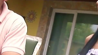 The horny employee of the house just can't keep her hands off her boss