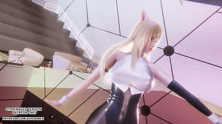 MMD CHUNG HA - STRESS - Ahri Sexy Kpop Dance League of Legends Hentai Uncensored 4K 60FPS