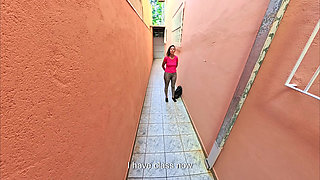 Student caught smoking had her clothes ripped and was fucked.