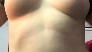 Amateur young teen solo masturbation on her livingroom