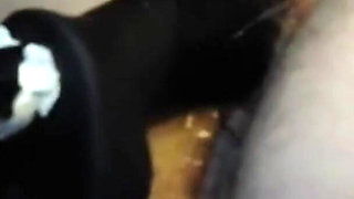 BBW Hairy Wet Pussy Getting Smashed by Thick BBC Dildo on Sex Machine