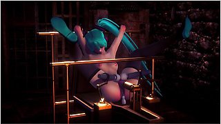 3d Hentai Bdsm Miku Hatsune Fucks With A Sex Machine