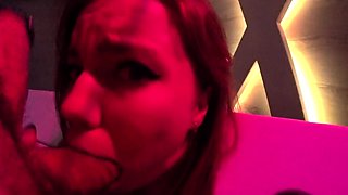 Young blonde loves hard throat!