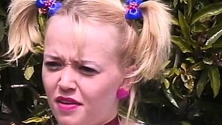 First cam show of young blonde teen