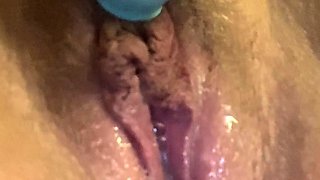 Cute amateur webcam girl masturbating close up to the camera