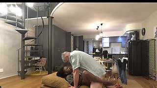 Moonlight Temptation: Black Swan Sucks Big Dick, Cum in Mouth, Tight Pussy Pounded Hard