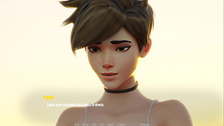 Overwatch XXX - Fucking Tracer's Pussy from Overwatch - Tracer Route